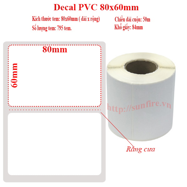 Giấy in tem nhãn mã vạch pvc 80x60