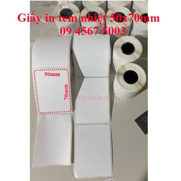 Giấy in tem nhiệt 50x70x100 tem