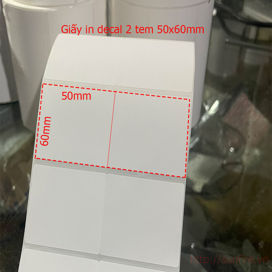 Giấy in 2 tem thường 50x60mm